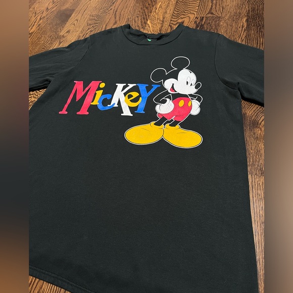 VTG 90s sweatshirt / minidress Mickey Mouse cartoon graphic crewcut long sleeve - Picture 3 of 13
